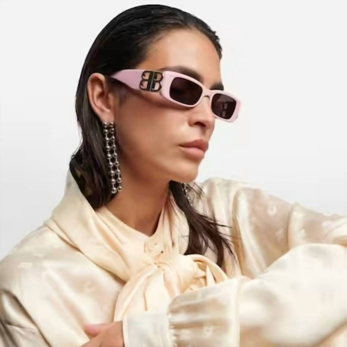 Balenciaga - Women's Rectangle Full Rim Sunglasses