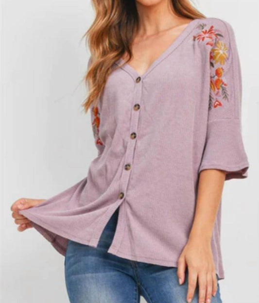 Mittoshop - Half Sleeve Floral Button Up