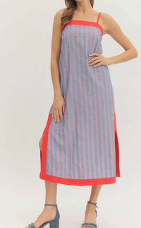 Entro - USA Pinstripe Maxi Dress