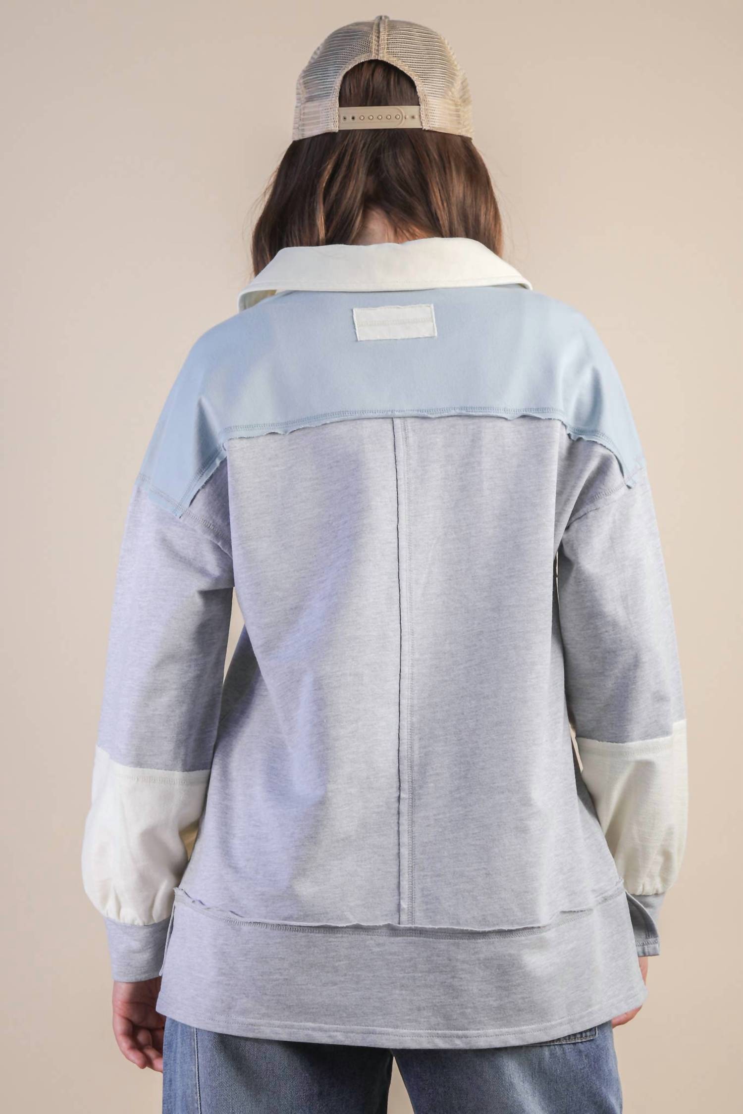 Very J - Color Block Oversize Pullover