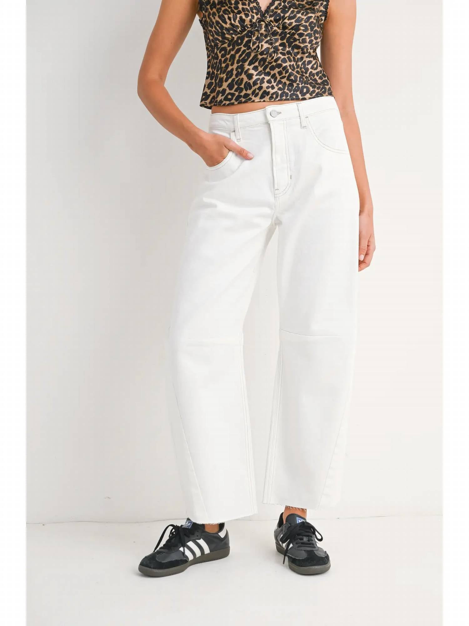 Just Black Denim - Seamed Barrel Jean