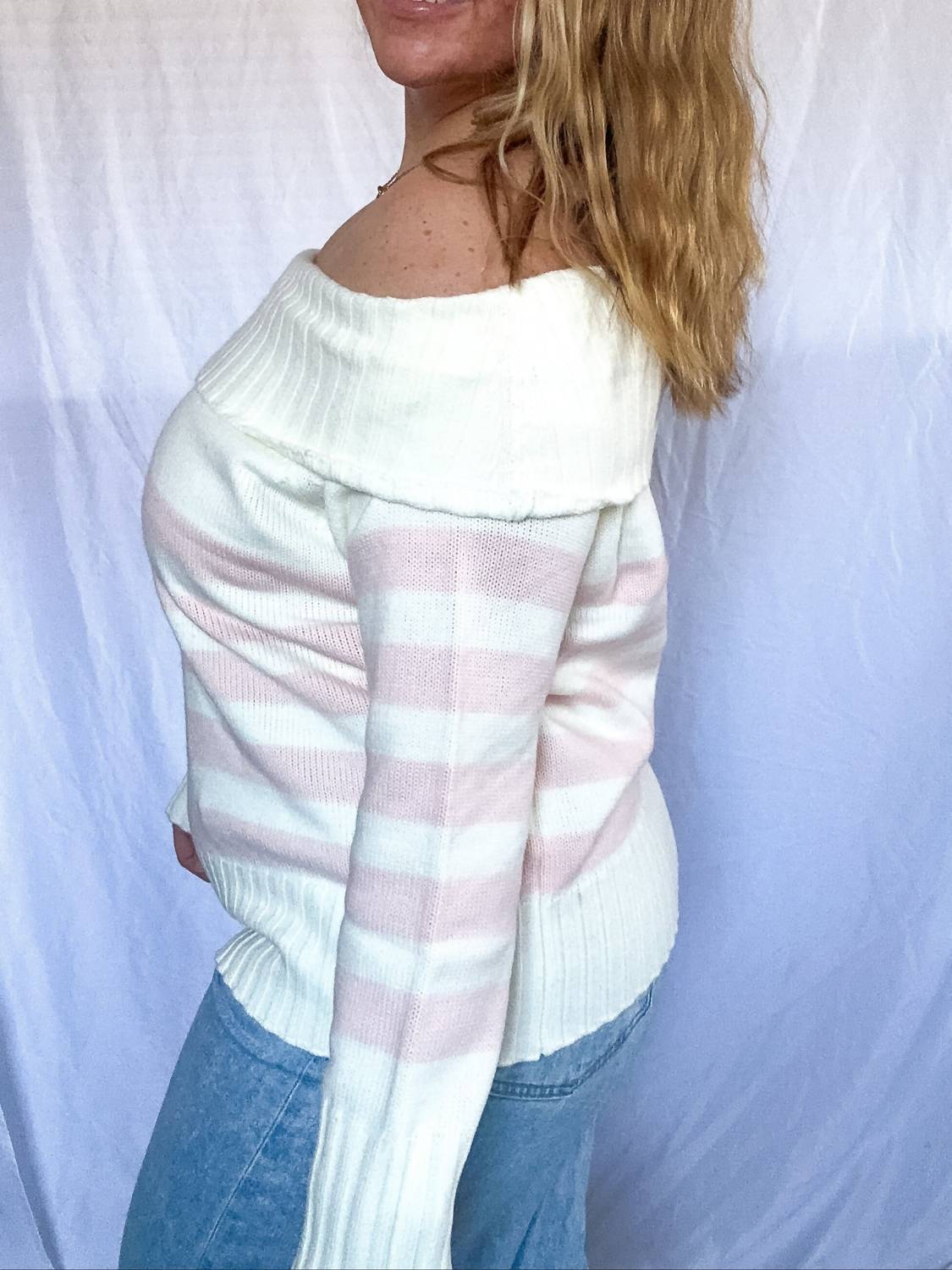 Le Lis - Leilani Off Shoulder Striped Sweater