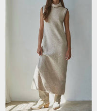 By Together - Women's Cozy Knit Turtleneck Maxi Dress