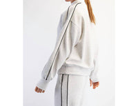 Rae Mode - Scuba Two Stripe Piping Mockneck Top