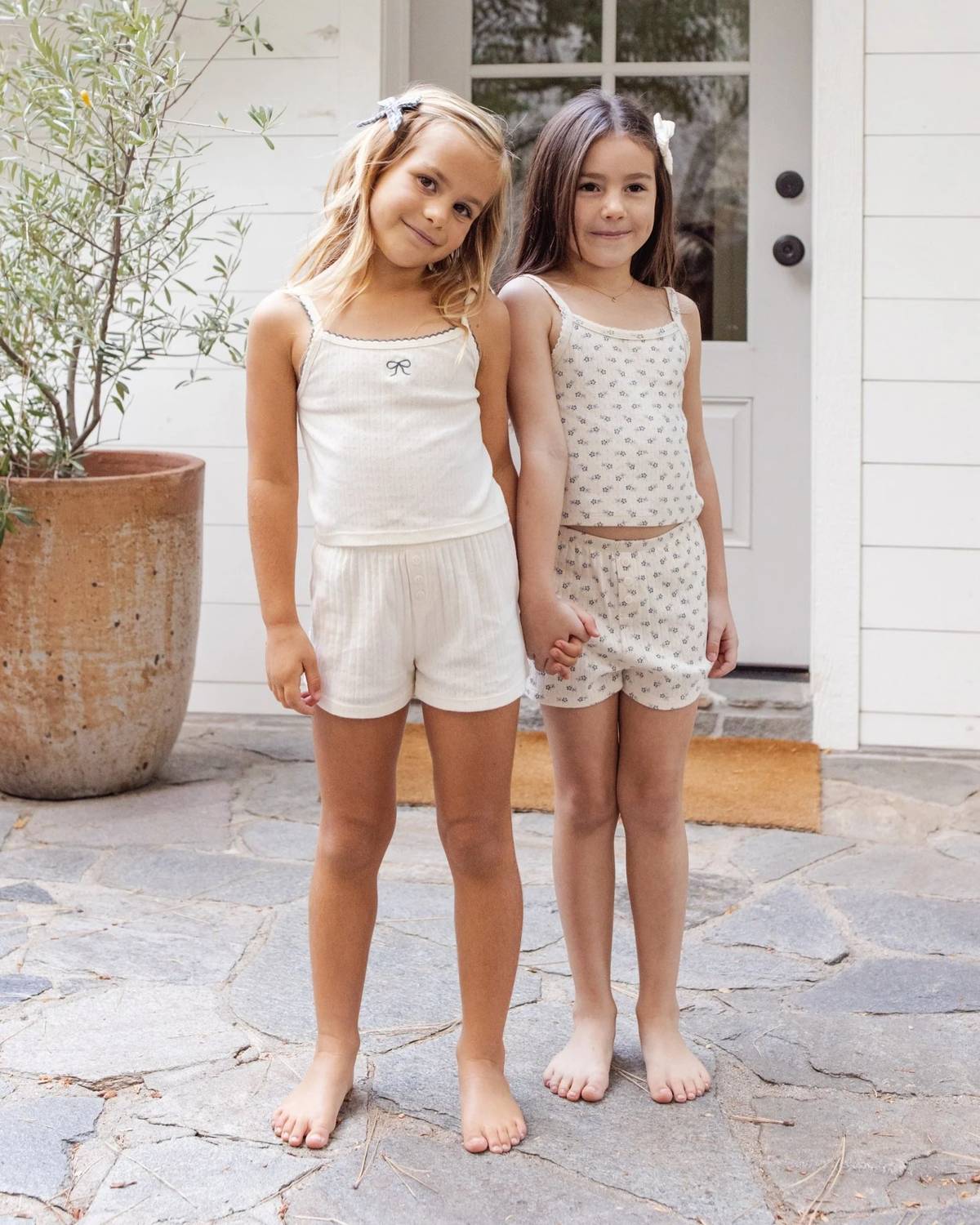 Rylee + Cru - Girl's Pointelle Lounge Set