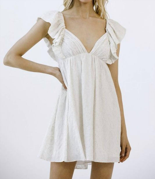 Storia - Embroidered Daisy Babydoll Dress