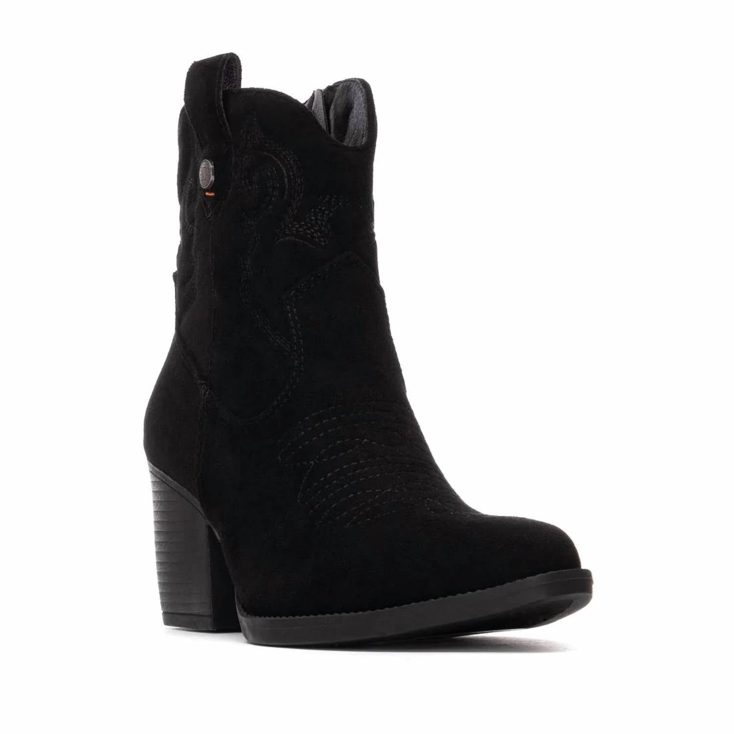 Refresh - Women's Suede Italian Western Ankle Booties