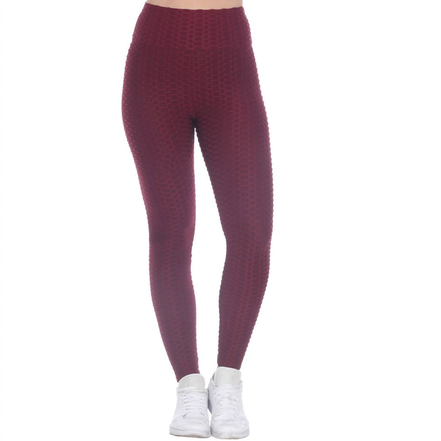 GOLDHAUS Tiktok Butt Lifting And Defining Leggings in burgundy - women's pants