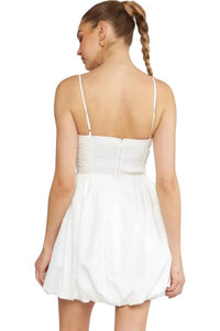 Entro - Theresa Spaghetti Strap Ruched Bubble Mini Dress