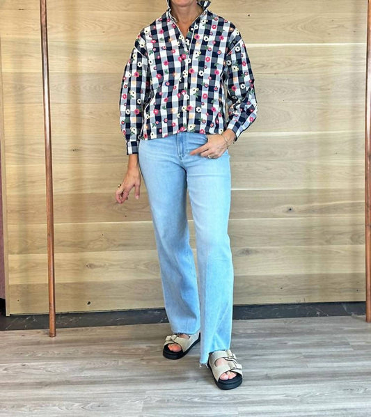 Vilagallo - Plaid Embroidered Shirt