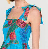 Marie Oliver Abby Dress in peacock - women's dress - alternate view