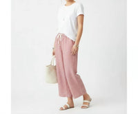 Beachlunchlounge - Margo Linen Blend Striped Capri Pants
