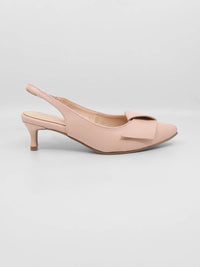 All Black - Women's Flatbow Kitten Slingback Heel