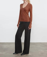 Enza Costa - Cashmere Loose-fitting Round Neck Top With Turned-up Hem
