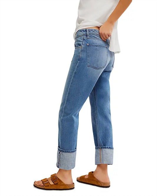 Free People - Slim Shade Selvedge Cuff Denim Jeans