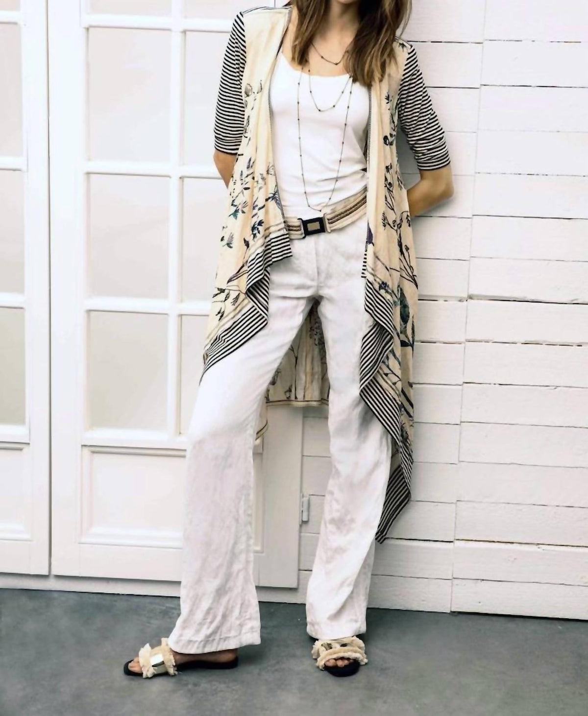 Beate Heymann - Linen Print Long Duster