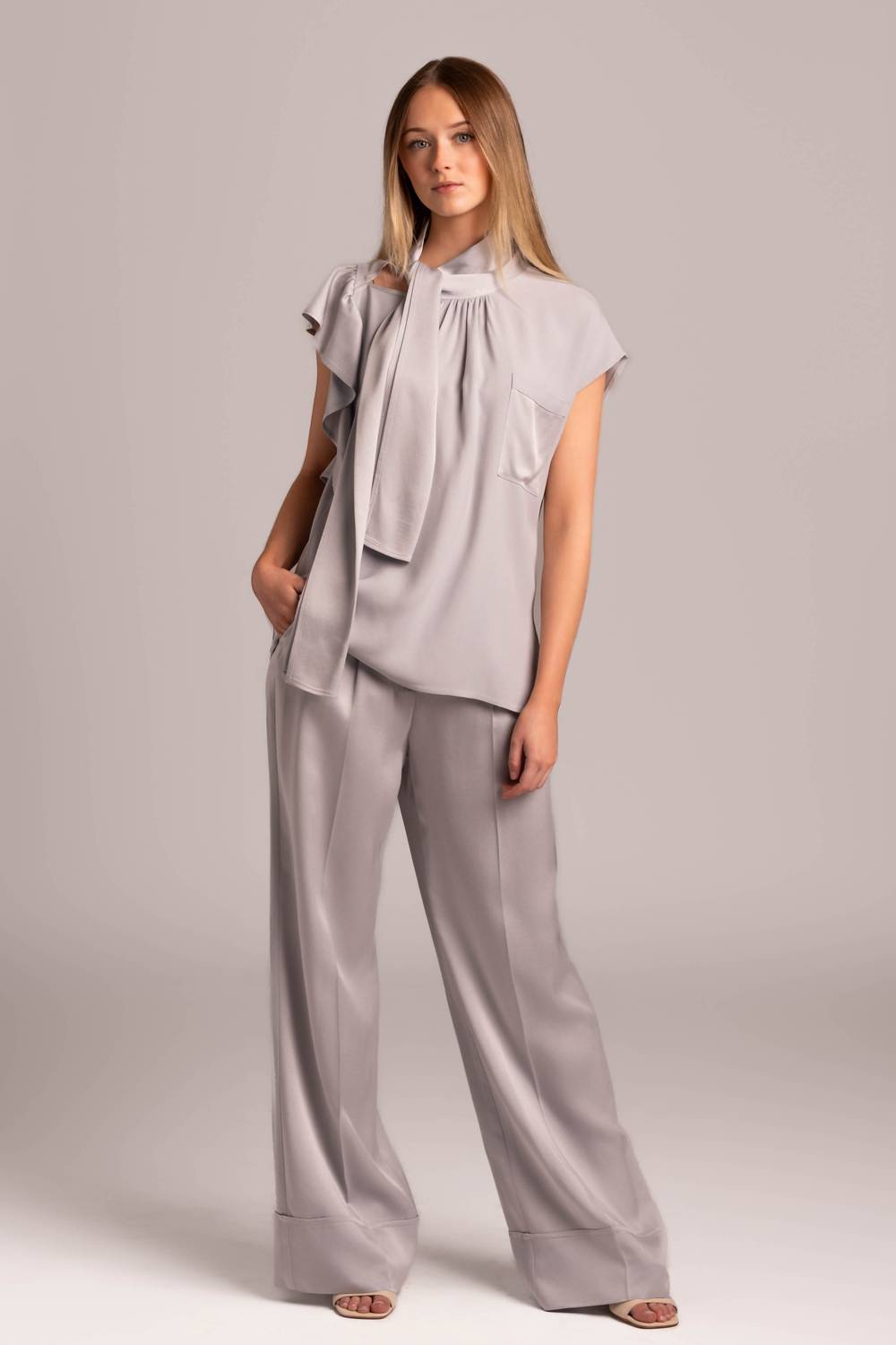 Beatrice .B - Flowy Trouser Pant With Seam