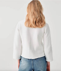 Beatrice - Cotton Tweed Button Front Jacket