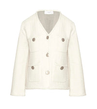 Beatrice - Cotton Tweed Button Front Jacket