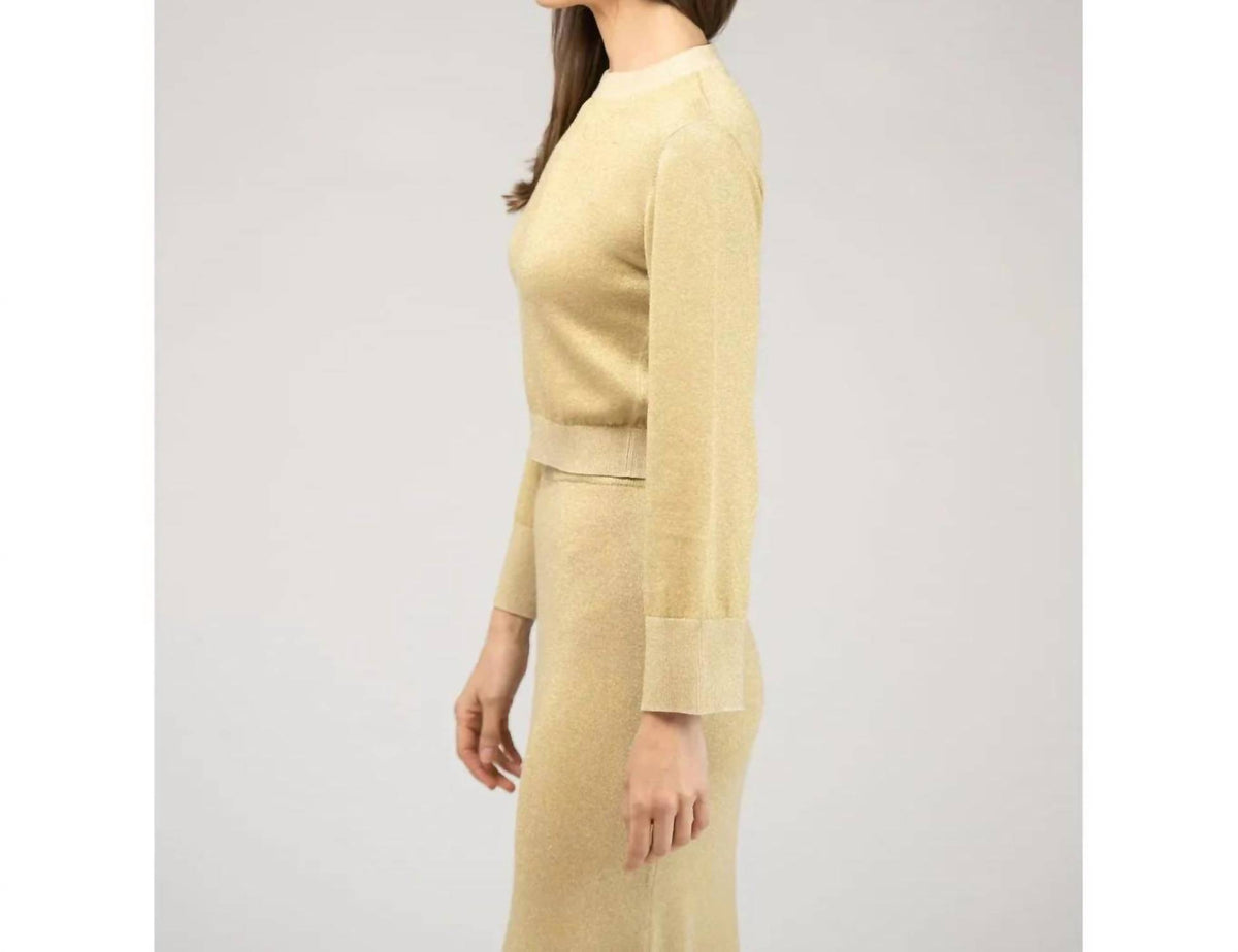 Beau & Ro - Shimmer Crewneck Top