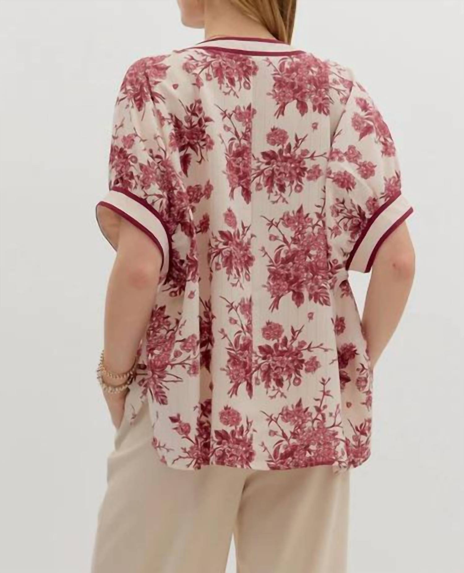 Entro - Floral Burst Dolman Top