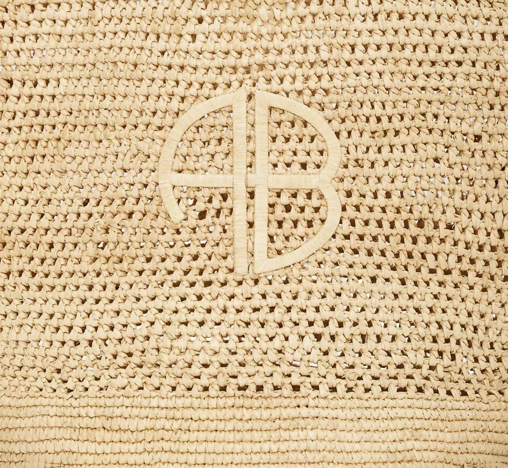 Anine Bing - Women's Leah Logo Hobo Raphia Bag