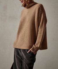James Perse - Cashmere Rib Funnel Neck Top