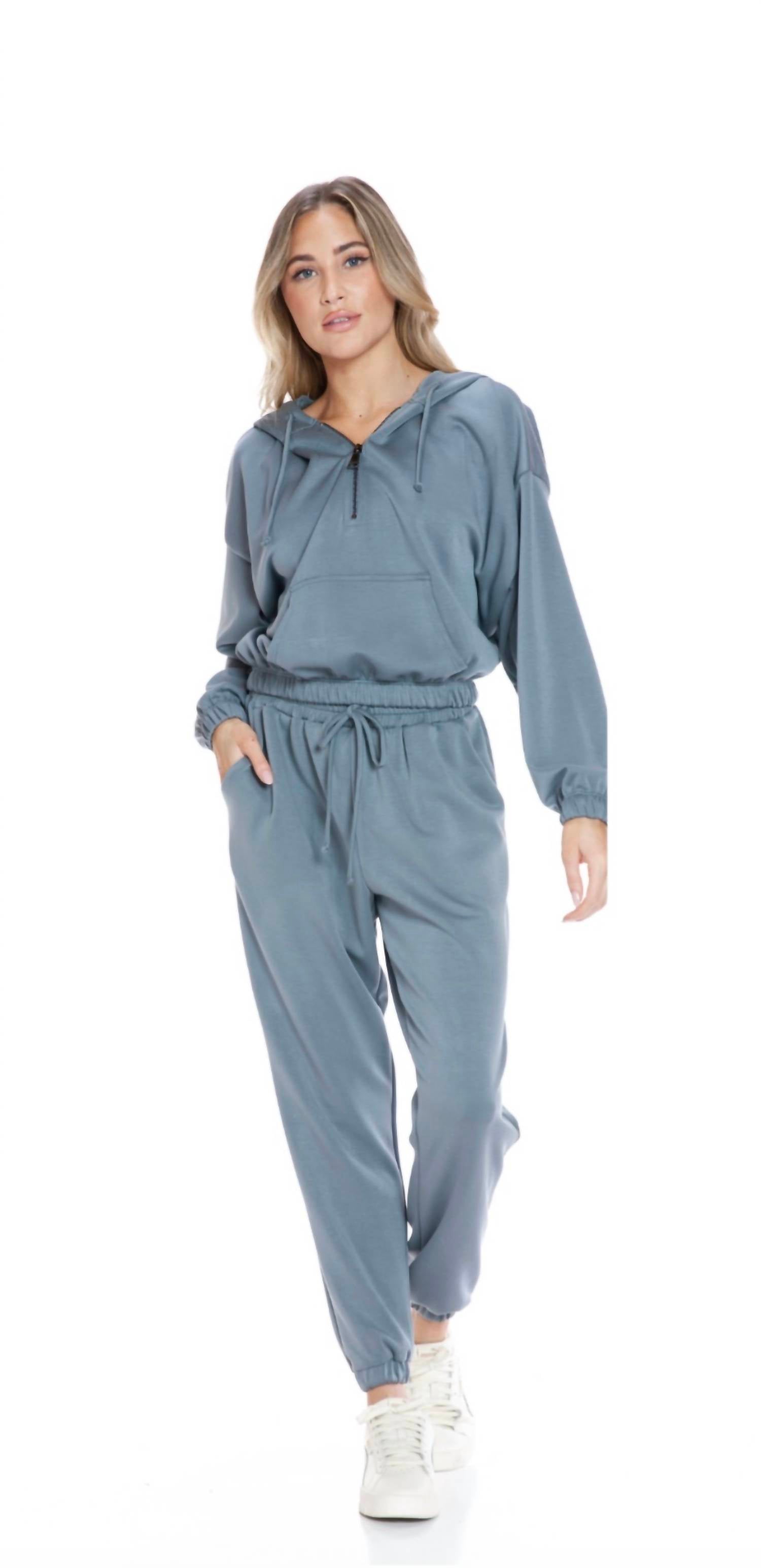 Ariella - cropped long sleeve hoodie with zipper