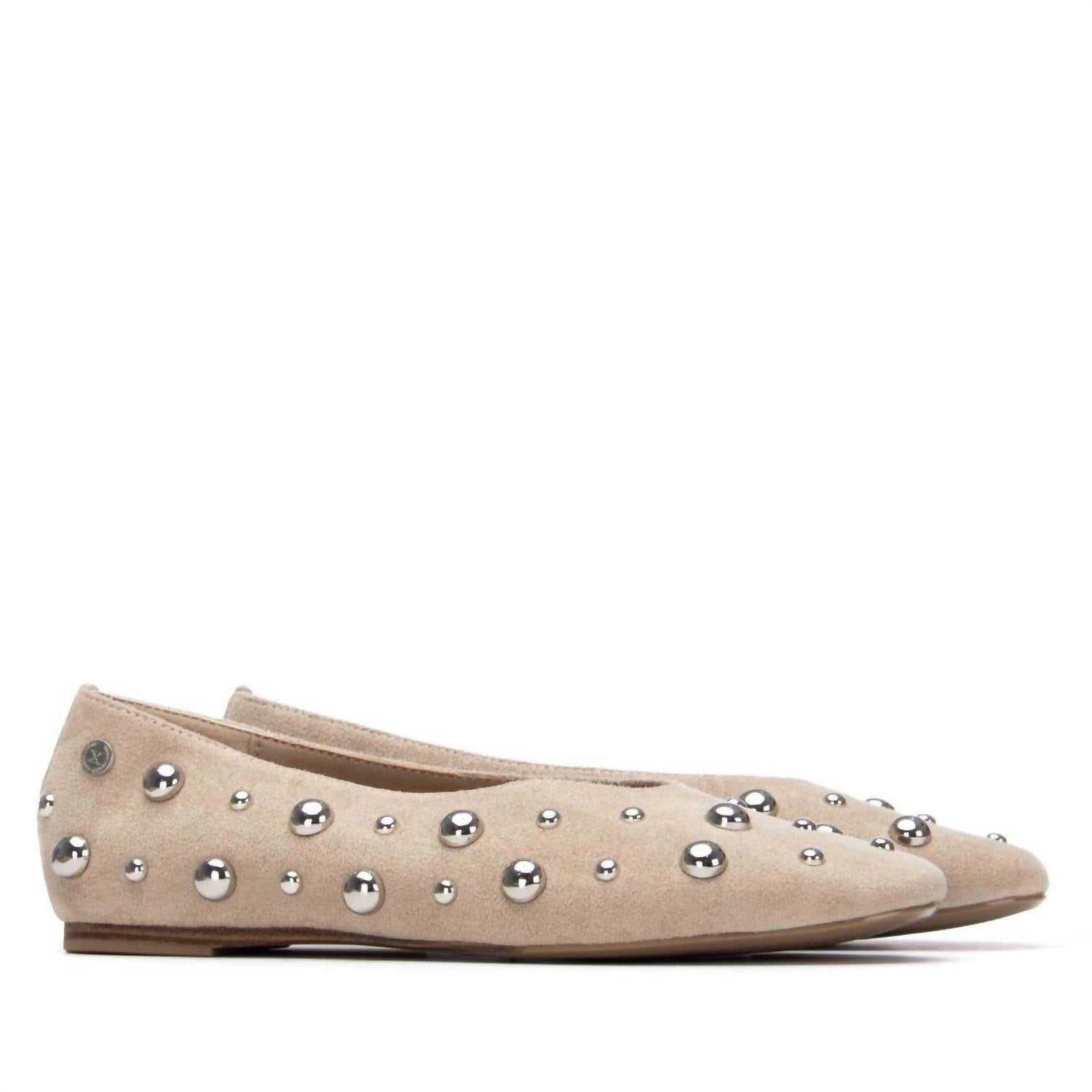 Xti Women's Microfiber Shoes in taupe - women's flats - alternate view