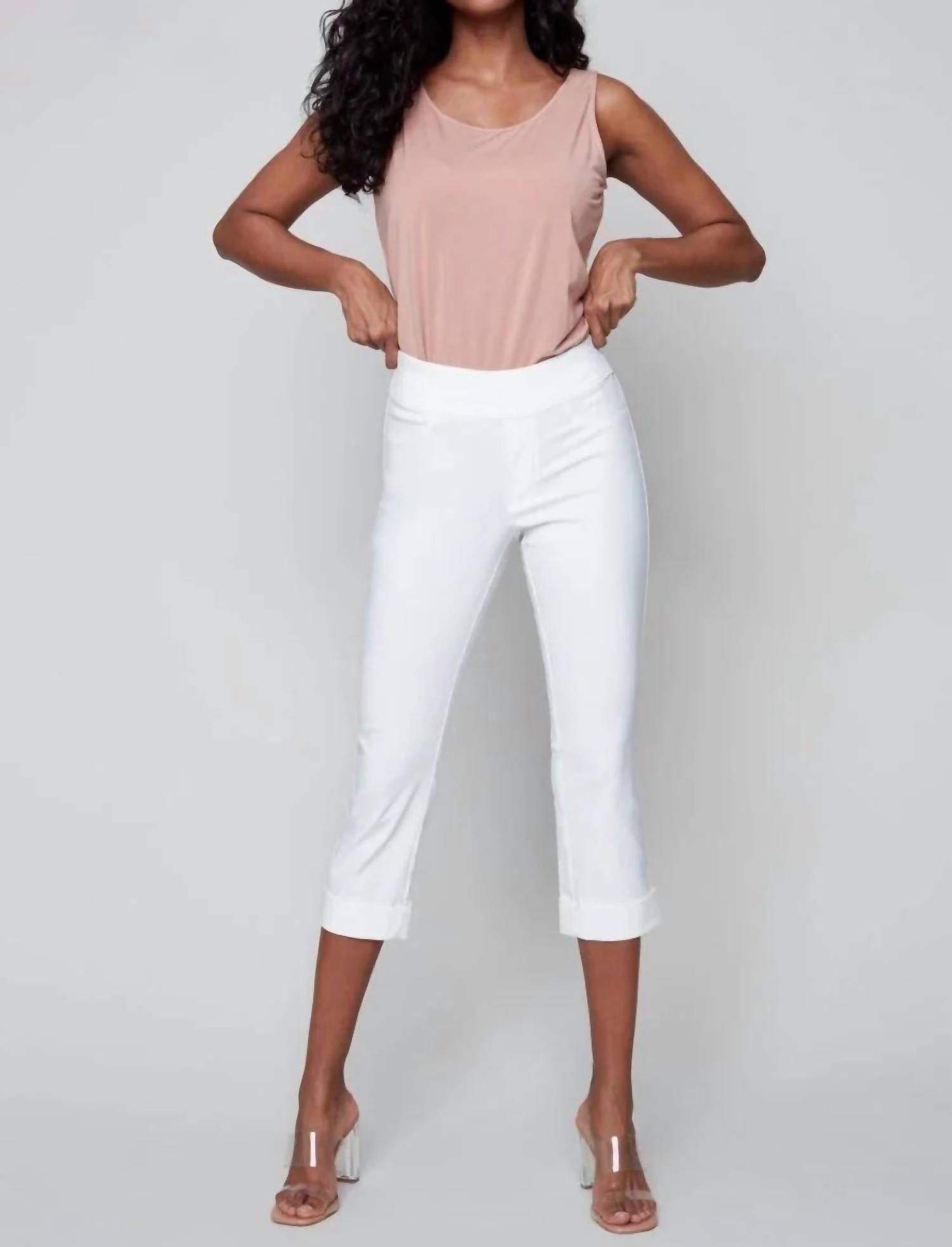 Charlie B - pull on cuffed pants