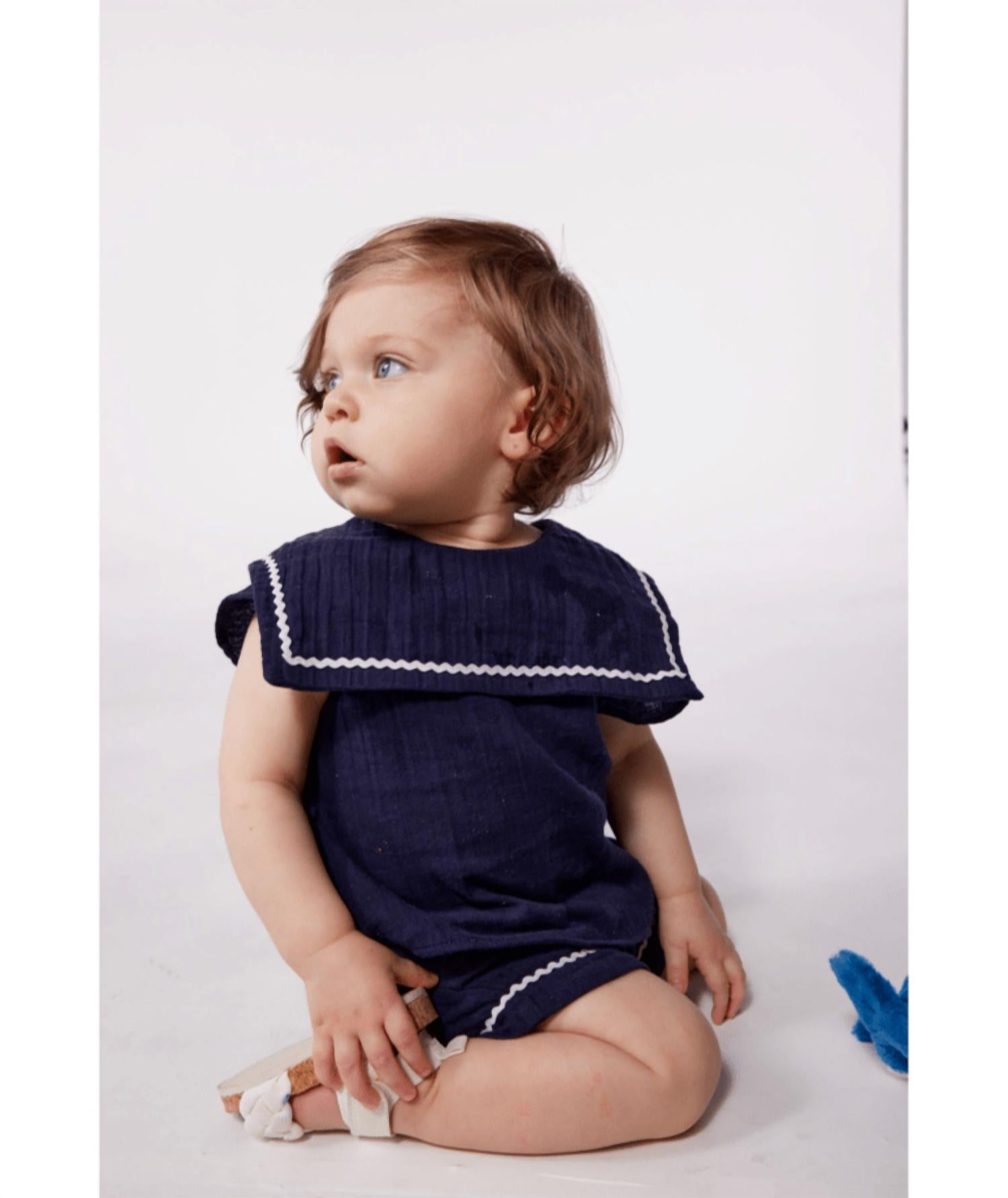 Petit Bateau - Girll's Little Sailor Gauze Set