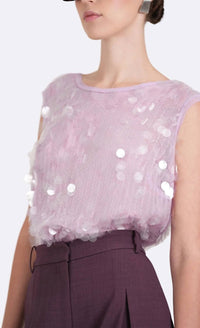 Nonchalant Label - Bianca Sequin Muscle Tank Top