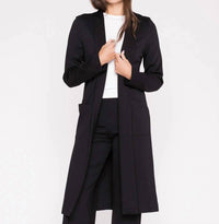 RIPLEY RADER Ponte Knit Smoking Jacket in black - women's jacket