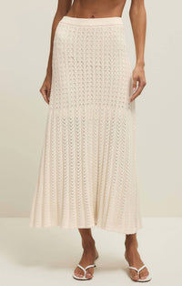 Z Supply Lexa Sweater Skirt in beige - women's skirt