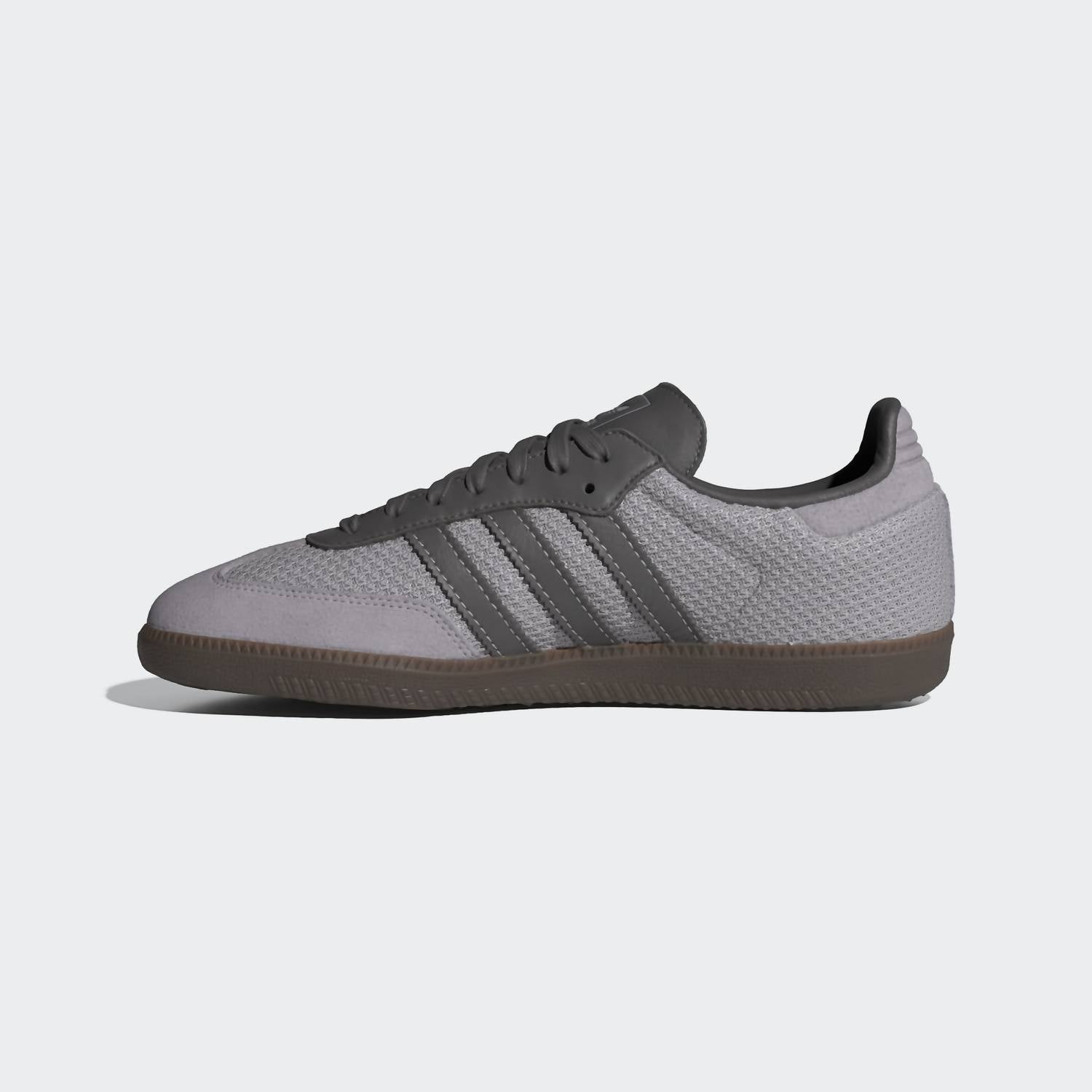 adidas Men's Samba Og Suede Crochet Detail Low Top Casual Sneakers in glory grey charcoal gum - men's sneaker - view 4