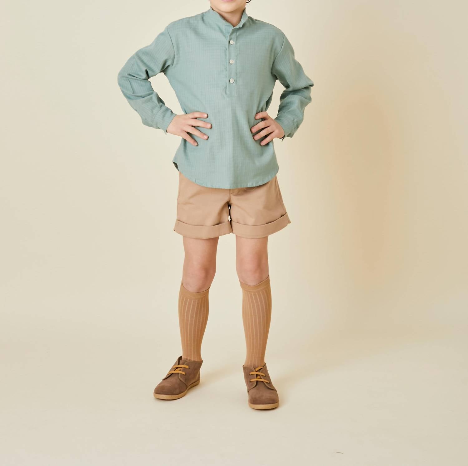 Pi And Pa - Boy's Cotton Side Pockets Shorts