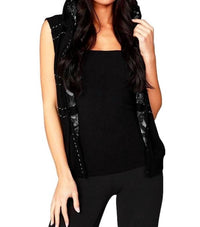 Angel - Abstract Stitch Reversible Hooded Vest