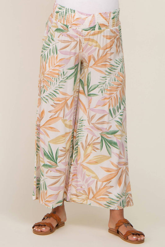 Michelle Mae - Palm Printed Palazzo Pants