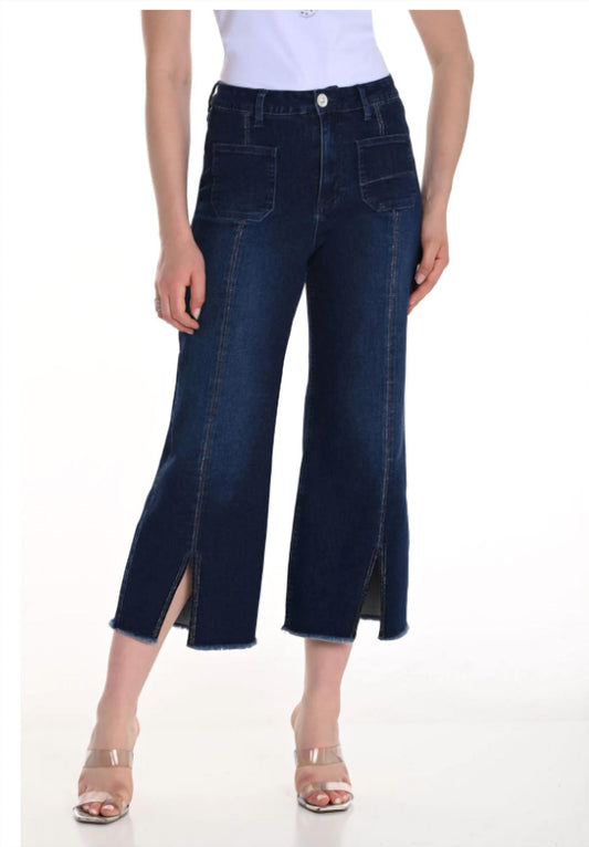 Frank Lyman - Wide Crop Denim Jeans