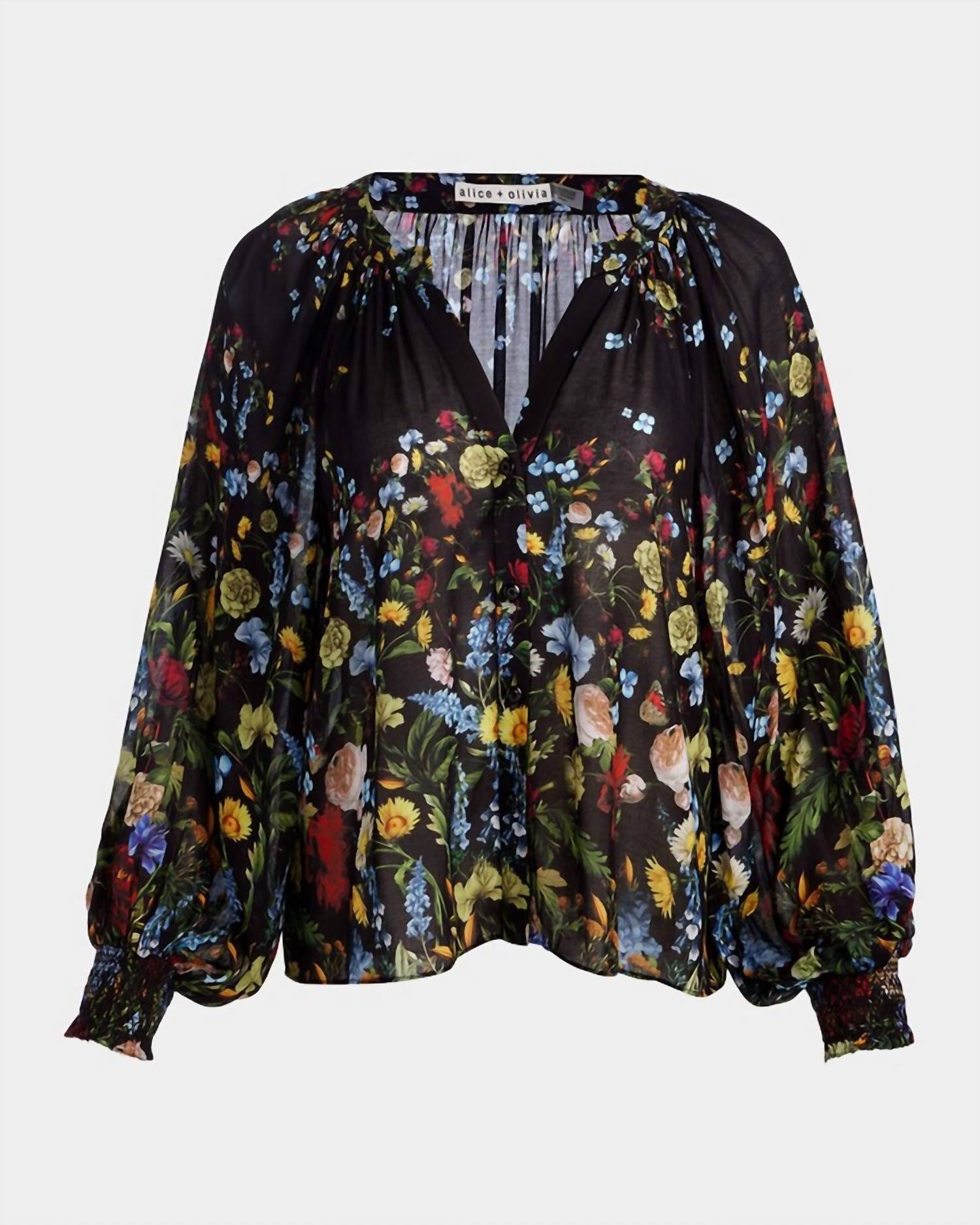 Alice + Olivia - Thalia Long Sleeve Button Down Blouse
