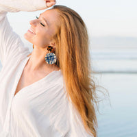 Sunshine Tienda - Women's Plaid Ornament Earrings
