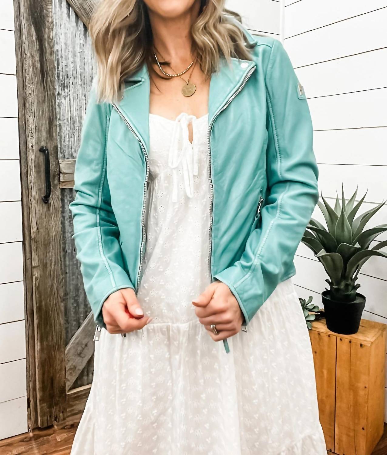 Mauritius - Louzia Straight Zip Moto Jacket
