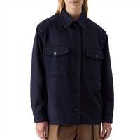 CLOSED Women's Wool Overshirt in dark night - women's jacket