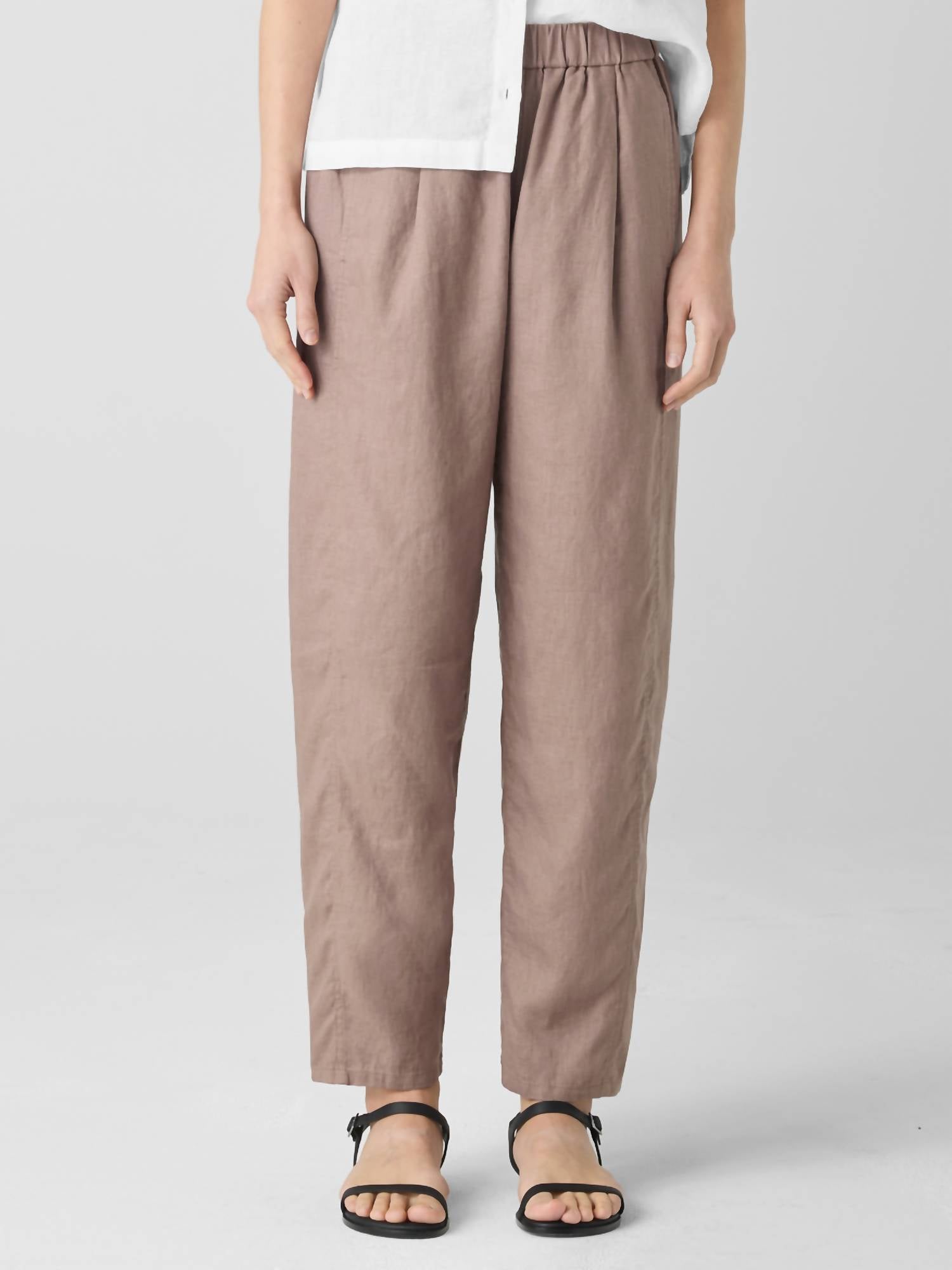 Eileen Fisher - Linen Ankle Pleated Lantern Pant