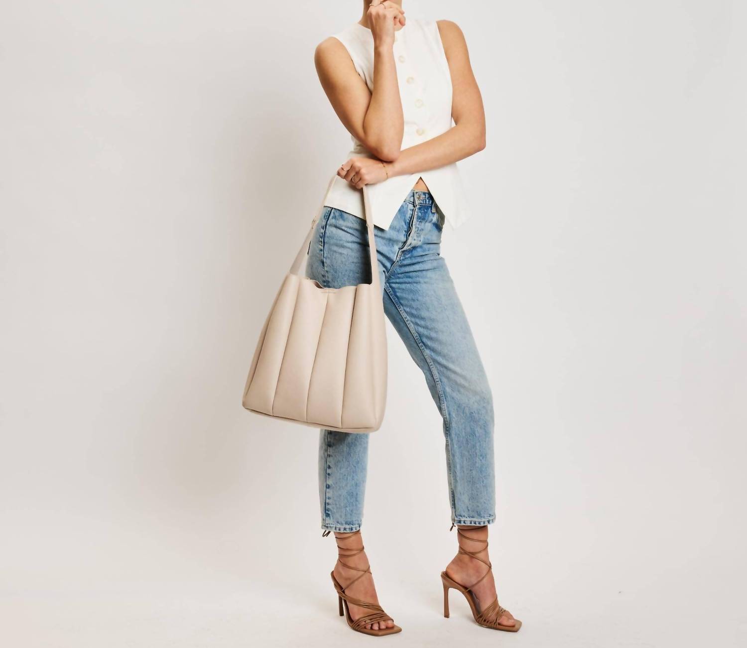 Moda Luxe - Zelda Pleated Detail Hobo Handbag