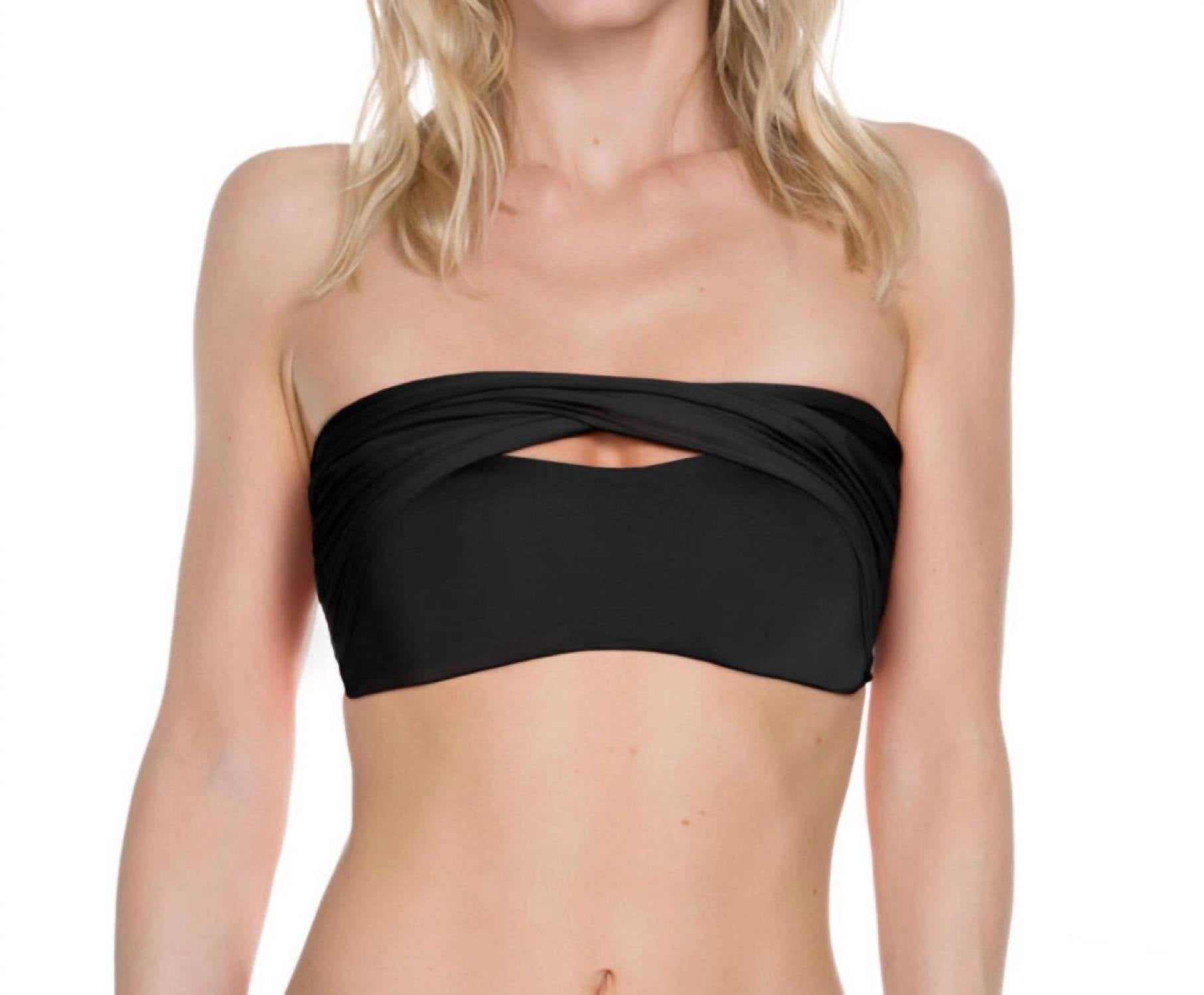 Becca - Color Code Convertible Strappy Bikini Top - bikinis - black - clothing