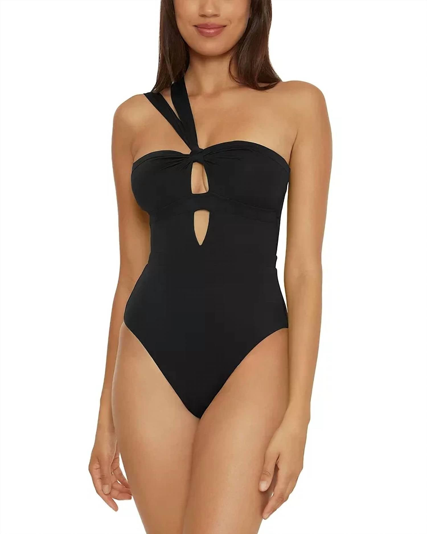Becca - Color Code Rylie Covertible Bandeau One Piece Swimsuit - black - clothing - one - pieces