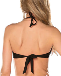 Becca - Electric Current Solid Halter Bikini Top