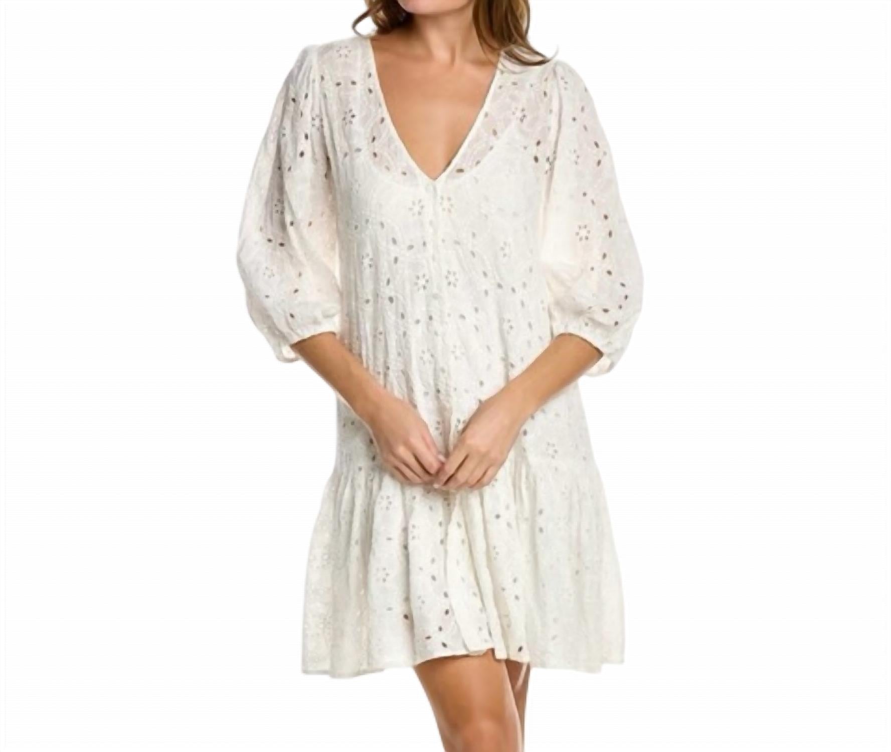 Johnny Was - Eyelet Button-up Dress
