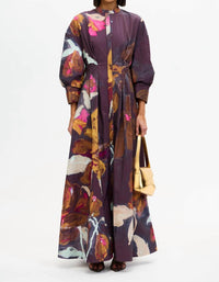 ACLER Smitherton Maxi Dress in cocoa canvas - women's dress